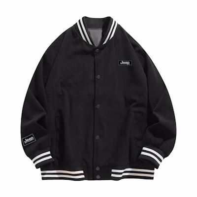 Jeep Outdoor Washed Corduroy Baseball Collar Casual Jacket Unisex P834MWJ241-jd