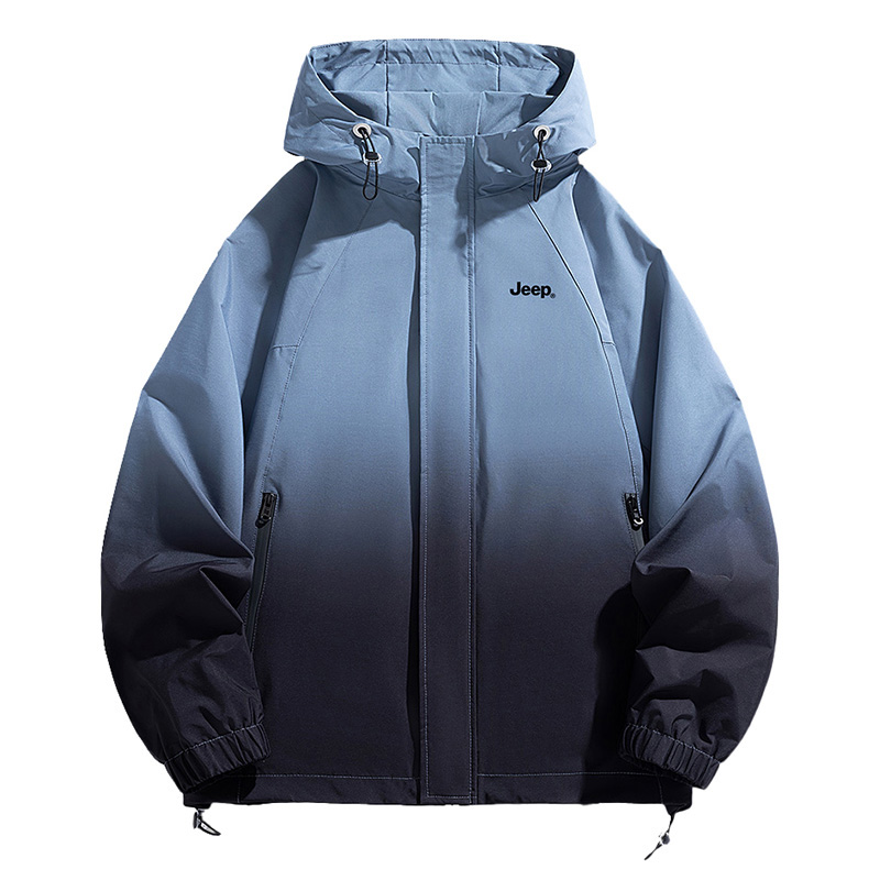 Jeep Outdoor Water-Resistant Hooded Hiking Jacket Unisex Long Sleeve Coat P843MWJ1025