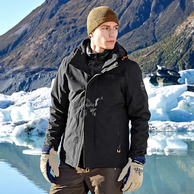 Jeep户外防水防风透气三合一男女同款登山夹克 J442074001 3