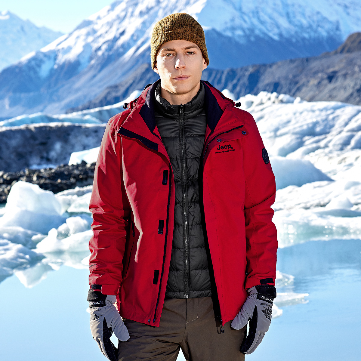 Purchase Jeep户外防水防风透气三合一男女同款登山夹克 J442074001