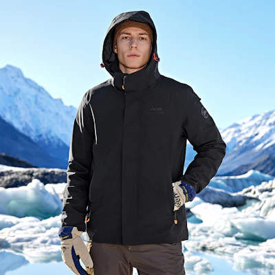 Jeep户外防水防风透气三合一男女同款登山夹克 J442074001 1