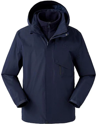 Jeep户外防水防风连帽三合一夹克徒步保暖男女通用 J042094075P 3