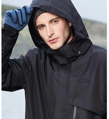 Jeep户外防水防风连帽三合一夹克徒步保暖男女通用 J042094075P 10