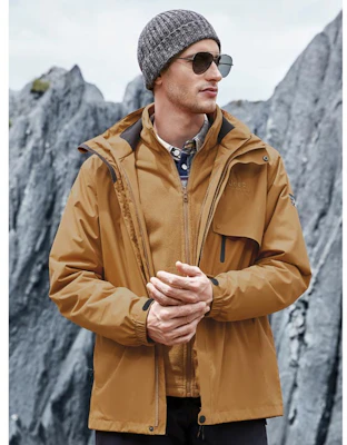 Jeep户外防水防风连帽三合一夹克徒步保暖男女通用 J042094075P 1