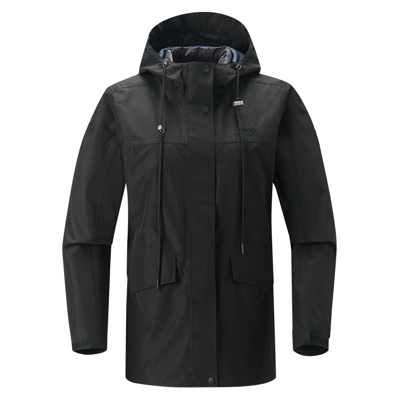 Jeep Outdoor Waterproof Windproof Hooded Down Jacket Unisex - 3-in-1 Hiking Coat DWJ142084068