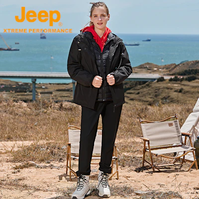 Jeep户外防水防风连帽羽绒服男女通用-三合一登山外套 DWJ142084068 Sizing Jeep户外防水防风连帽羽绒服男女通用-三合一登山外套 DWJ142084068