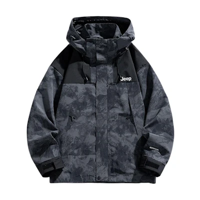 Jeep Outdoor Waterproof Windproof Hooded Softshell Jacket Unisex Relaxed Fit P841MWJ476T