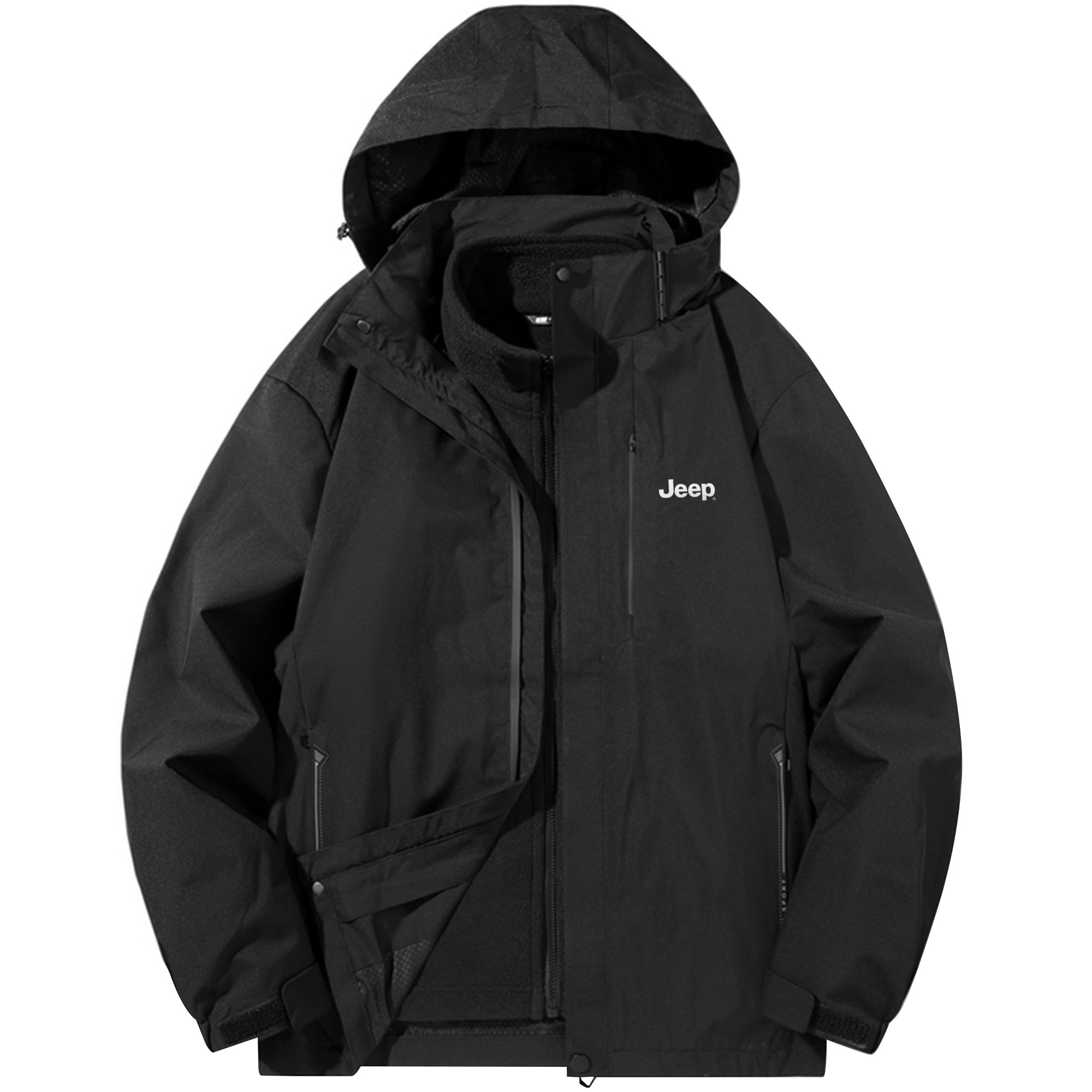 Jeep Outdoor Waterproof Windproof Warm 3-in-1 Fleece Jacket Unisex P833MWJ420-ST