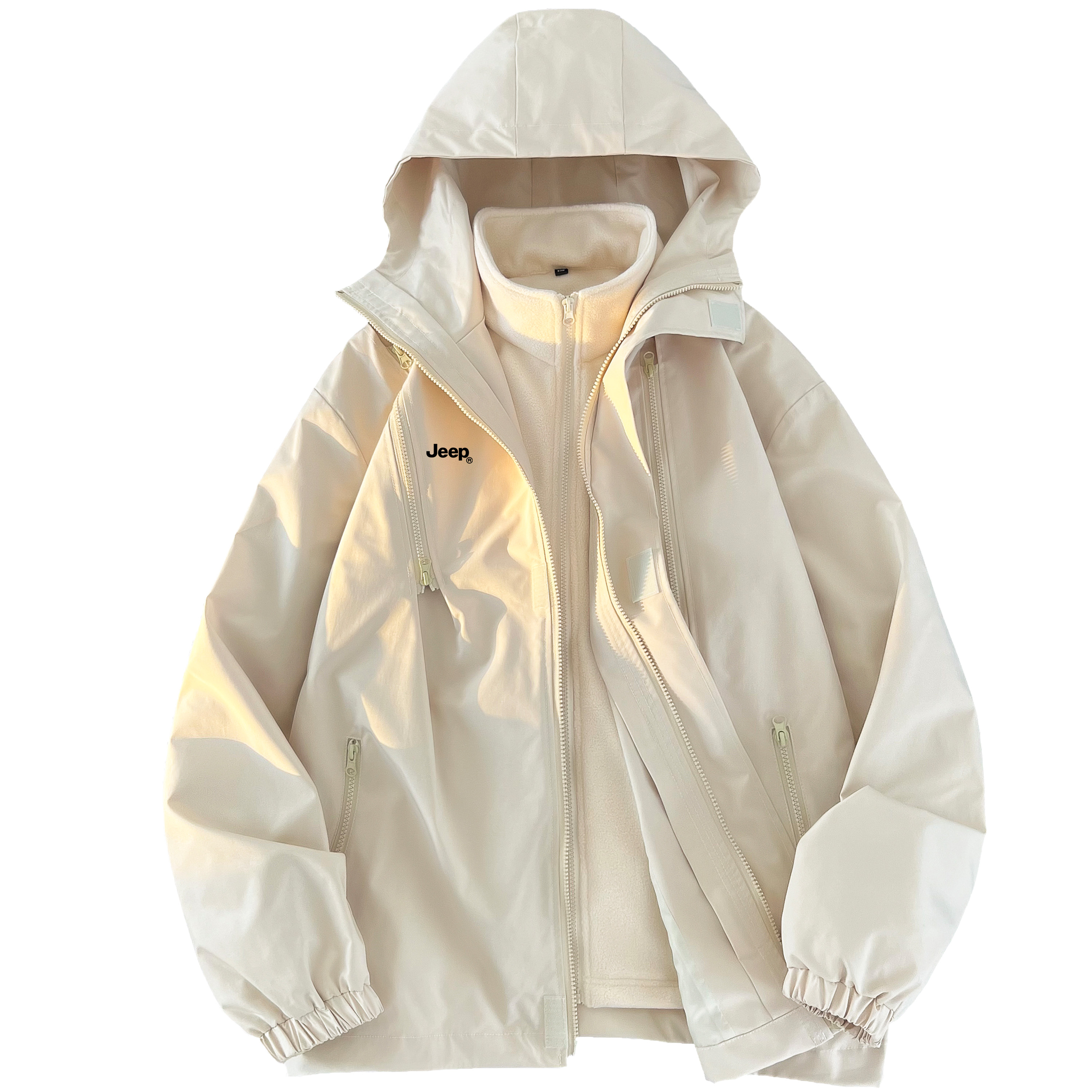 Jeep Outdoor Windproof 3-in-1 Fleece Jacket with Relaxed Fit Unisex P841MWJ755-jd