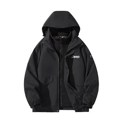 Jeep Outdoor Windproof Waterproof Hiking Three-in-One Hooded Jacket Unisex P743MWJ206