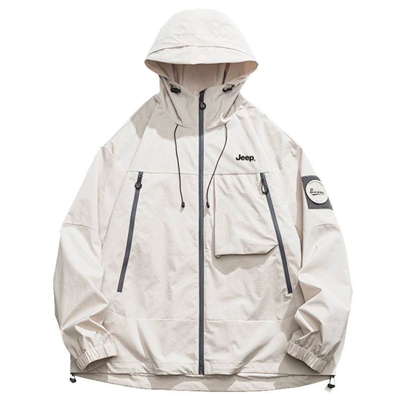 Jeep Outdoor Windproof Waterproof Multi-Pocket Hooded Jacket Unisex P843MWJ905