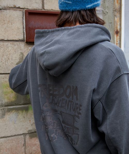Purchase Jeep Pigment Graphic Oversized Hoodie Zip-Up JP5TZU613DG