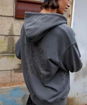 Jeep Pigment Graphic Oversized Hoodie Zip-Up JP5TZU613DG Details for Jeep Pigment Graphic Oversized Hoodie Zip-Up JP5TZU613DG