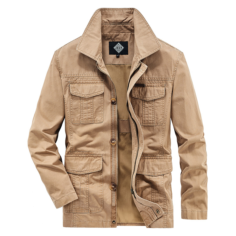 Jeep Plain Casual Collared Shirt Workwear Jacket JPL0980-1