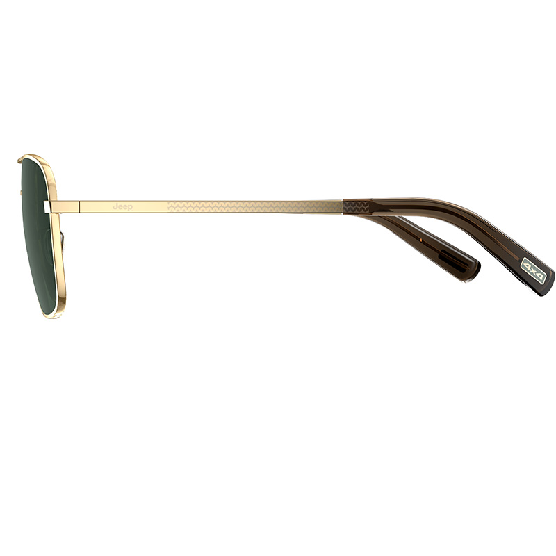 Shop Jeep偏光方形钛合金太阳镜 防紫外线男女通用驾驶眼镜 T6340