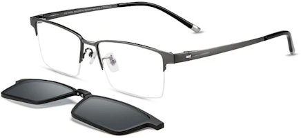 Jeep Polarized Titanium Half-Frame Optical Glasses for Men - Square Design JEEP/T7068 Jeep Polarized Titanium Half-Frame Optical Glasses for Men - Square Design JEEP/T7068