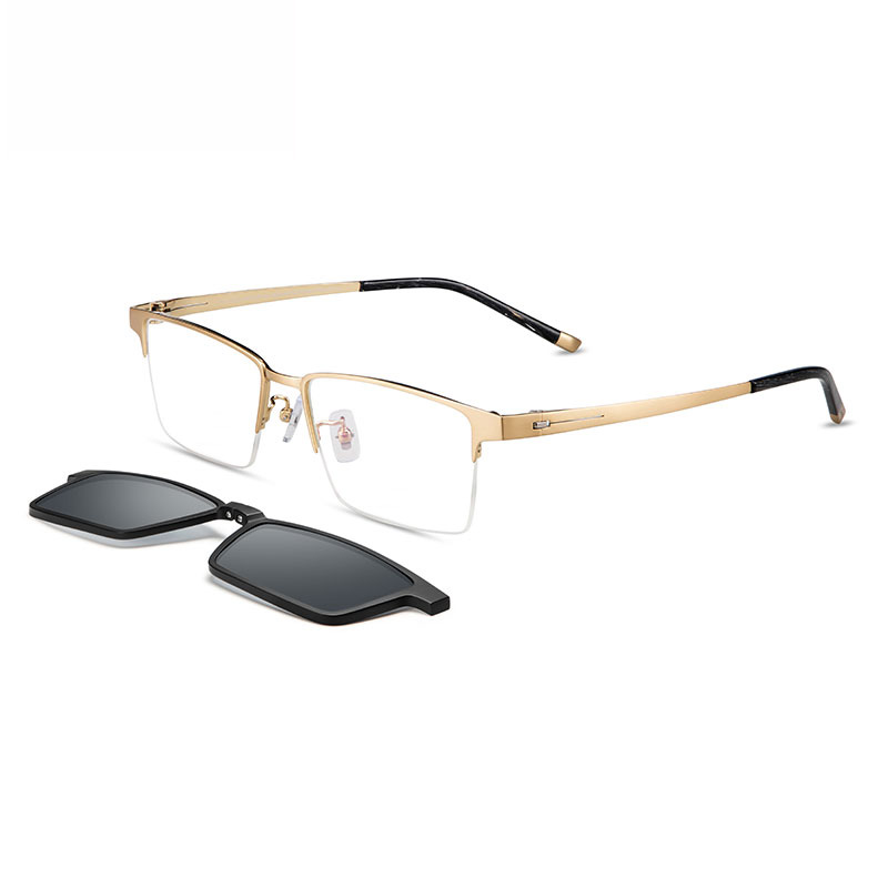 Order Jeep男款偏光钛金半框方形光学眼镜 JEEP/T7068