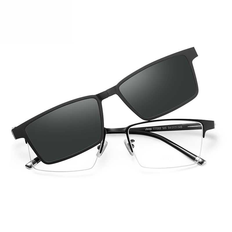 Purchase Jeep男款偏光钛金半框方形光学眼镜 JEEP/T7068