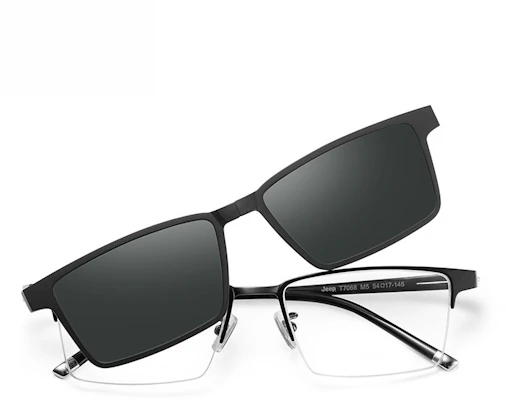 Jeep男款偏光钛金半框方形光学眼镜 JEEP/T7068 Purchase Jeep男款偏光钛金半框方形光学眼镜 JEEP/T7068