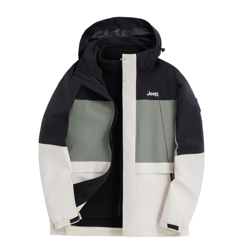 Lookbook Jeep Renegade 户外防水连帽抓绒内衬三合一保暖夹克 P844MWF005