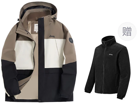 Jeep Renegade 户外防水连帽抓绒内衬三合一保暖夹克 P844MWF005 1