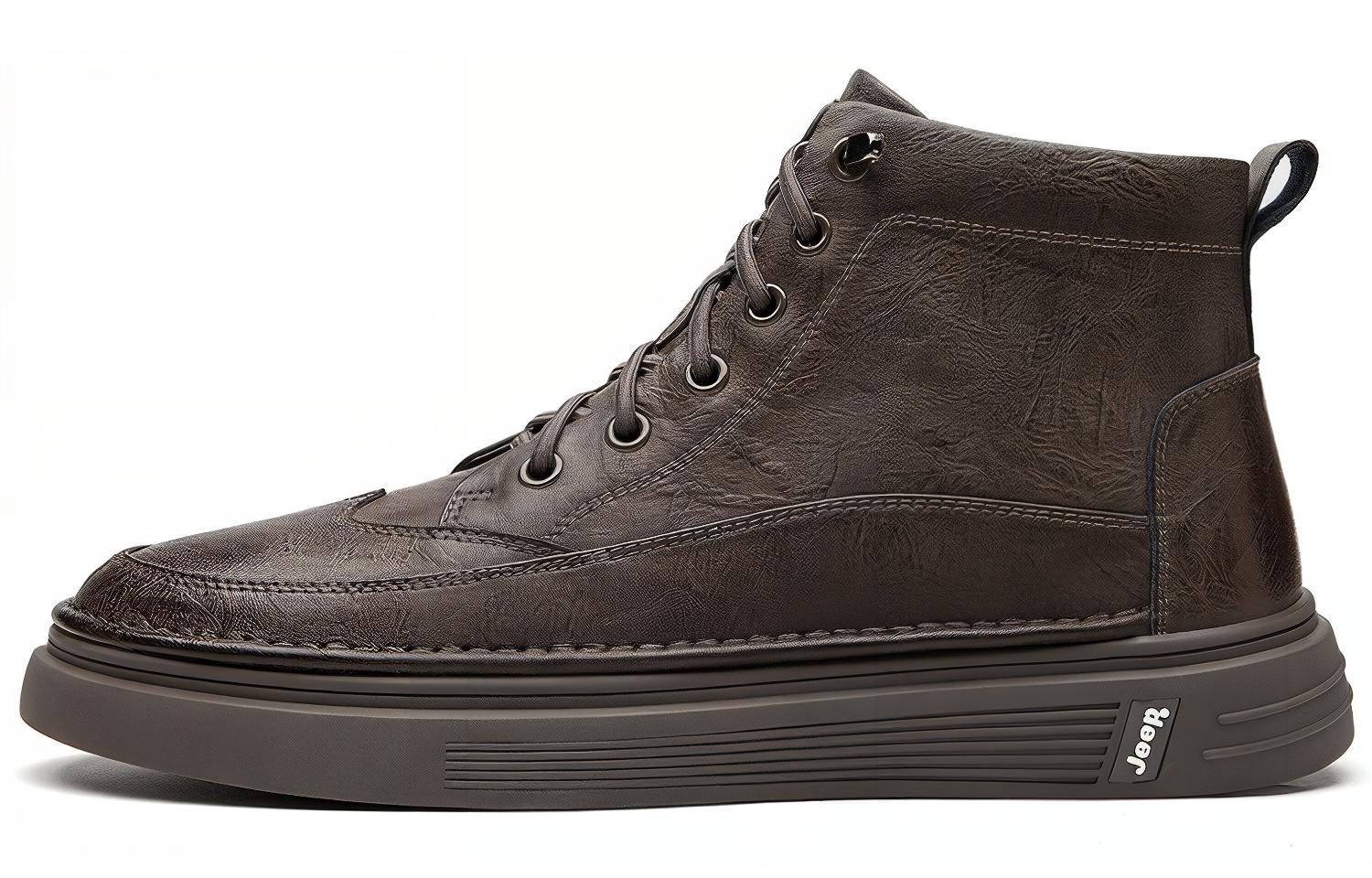 Jeep Retro Ankle High Casual Combat Boots Khaki. B03186020B Khaki Color