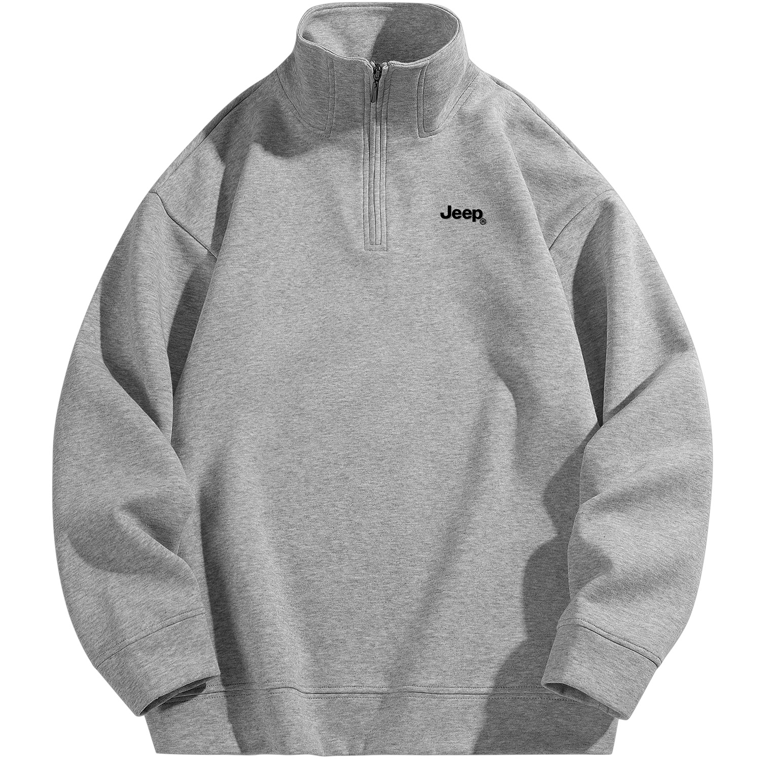 Jeep Retro Basic Half-Zip Pullover Sweatshirt Unisex Casual Sportswear P841MKJ380-jd