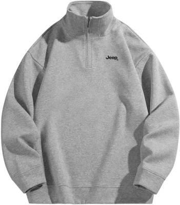 Jeep Retro Basic Half-Zip Pullover Sweatshirt Unisex Casual Sportswear P841MKJ380-jd Buy Jeep Retro Basic Half-Zip Pullover Sweatshirt Unisex Casual Sportswear P841MKJ380-jd