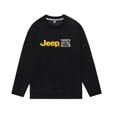Jeep Retro Cartoon Logo Crewneck Sweatshirt for Men P743MKJ511-1