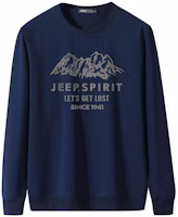 Jeep Retro Graphic Casual Crewneck Long Sleeve Sweatshirt Men 19MB783SS6505 Jeep Retro Graphic Casual Crewneck Long Sleeve Sweatshirt Men 19MB783SS6505