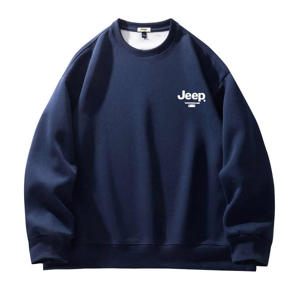 Jeep Retro Heavyweight Fleece Crewneck Sweatshirt Unisex Casual Streetwear Style P74GMKJ145