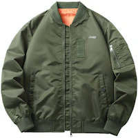Jeep Retro High-Street Bomber Jacket Unisex Casual Baseball Collar Outerwear P843MWJ185 Jeep Retro High-Street Bomber Jacket Unisex Casual Baseball Collar Outerwear P843MWJ185