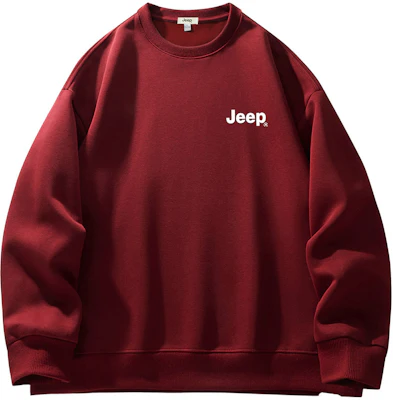 Jeep Retro Logo Crewneck Sweatshirt Unisex Casual Fleece Pullover - Thickened Warm P741MKJ301 Buy Jeep Retro Logo Crewneck Sweatshirt Unisex Casual Fleece Pullover - Thickened Warm P741MKJ301