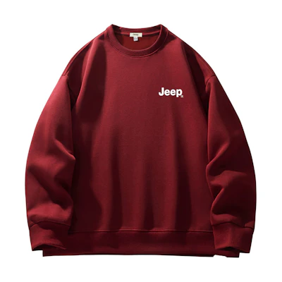 Jeep Retro Logo Crewneck Sweatshirt Unisex Casual Fleece Pullover - Thickened Warm P741MKJ301