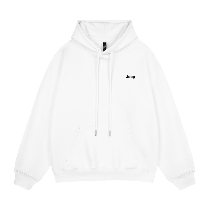 Jeep Retro Logo Hoodie - Unisex Casual Pullover, Simple Oversized Style P841MKJ111