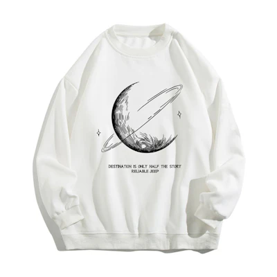 Jeep Retro Logo Print Oversized Crewneck Sweatshirt Long Sleeve Unisex Casual Tee P734MKJ164