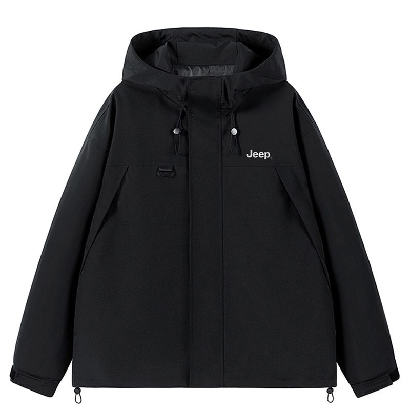 Jeep Retro Minimalist Letter Print Casual Long-Sleeve Jacket Unisex P843MWJ925