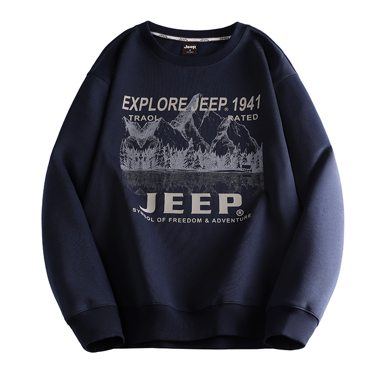 Jeep Retro Mountain Logo Print Long Sleeve Sweatshirt for Men P743MKJ735-1
