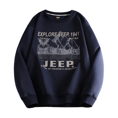 Jeep Retro Mountain Logo Print Long Sleeve Sweatshirt for Men P743MKJ735-1