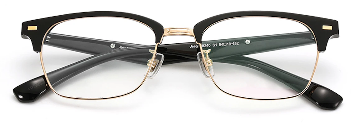 吉普复古方形男士光学眼镜框-金色商务款 JEEPB8240 Shop 吉普复古方形男士光学眼镜框-金色商务款 JEEPB8240