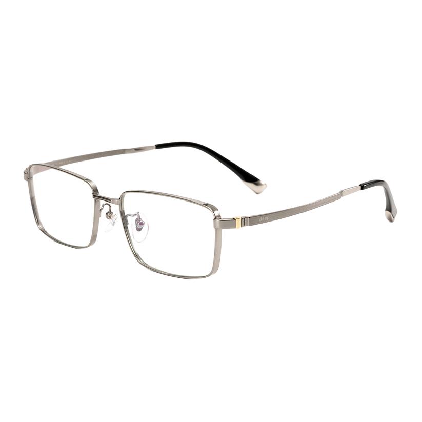 Jeep Retro Titanium Optical Glasses Frame - Gray, Business Style JEEPT5049T