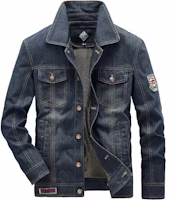 Jeep Retro Washed Denim Jacket Stand Collar Unisex 20MB783JC1621jp Jeep Retro Washed Denim Jacket Stand Collar Unisex 20MB783JC1621jp
