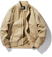Jeep Retro Washed Fleece-Lined Oversized Bomber Jacket for Men JP66899-1 Jeep Retro Washed Fleece-Lined Oversized Bomber Jacket for Men JP66899-1