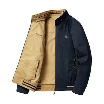 Jeep Reversible Long-Sleeve Sports Casual Zip-Up Jacket 24MA773JC6685