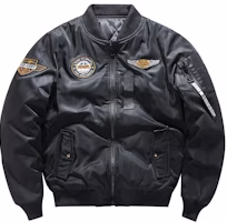 Jeep Reversible Soft Warm Bomber Jacket with Badge Design TNT9986A