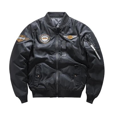Jeep Reversible Soft Warm Bomber Jacket with Badge Design TNT9986A
