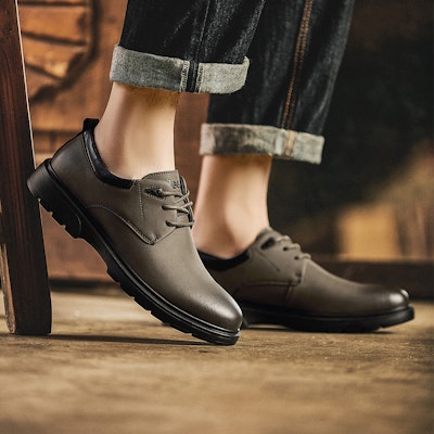 Zapatos de Vestir Jeep Hombre Punta Redonda Estilo Británico Suela Gruesa. P233M10063 7