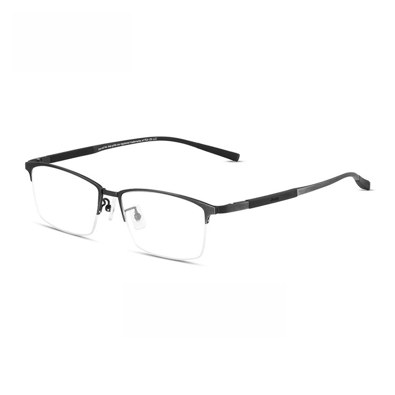 Sizing Jeep Cermin Mata Titanium Ringan T8200 Bingkai Separuh Rimless JEEP/T8200