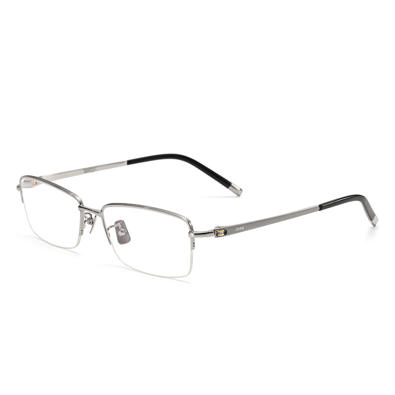 Jeep Semi-Rimless Titanium Optical Glasses - Minimalist Black Frame JEEPT5024