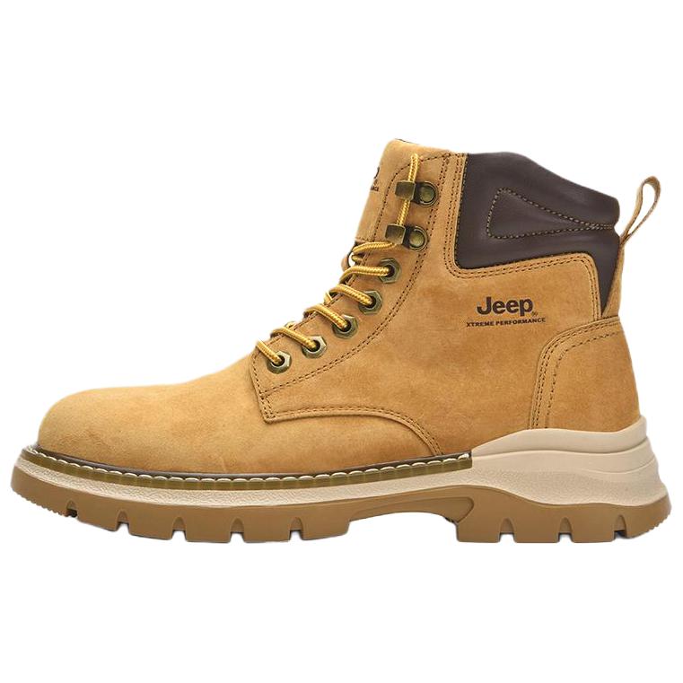 Jeep Short Ankle Boots Anti-Slip Warm Thickened Martin Boots Beige. P340911117